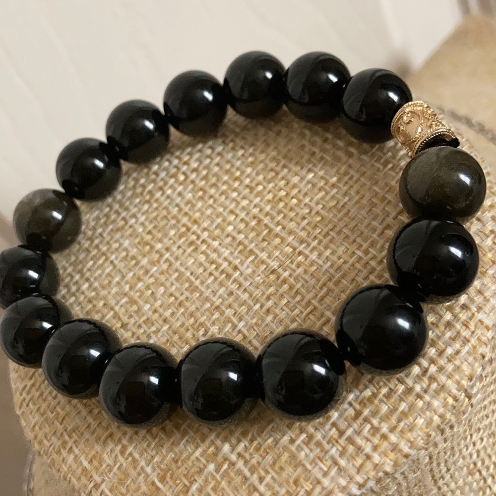 Handmade stretchy bracelet - Picture 3 of 3